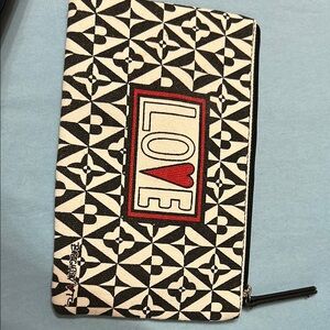 Brighton Black and White Love Clutch